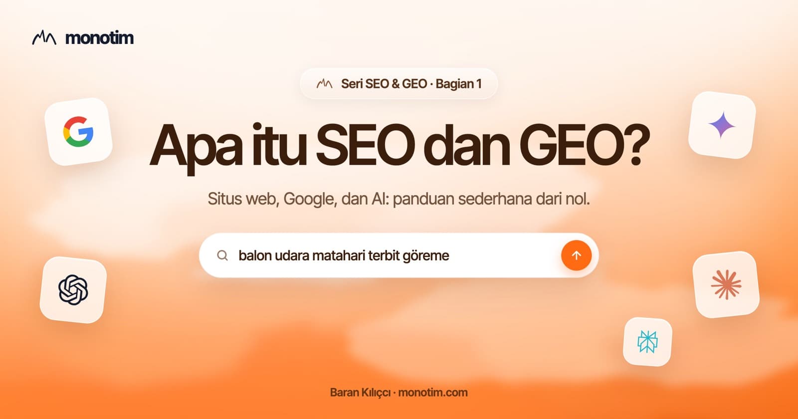 Apa itu SEO dan GEO? Skema tiga langkah: situs web, pencarian Google, dan rekomendasi AI