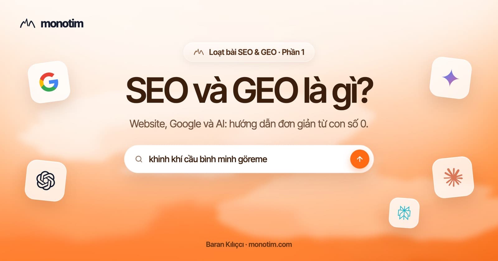 SEO và GEO là gì? Sơ đồ ba bước: website, tìm kiếm trên Google và gợi ý từ AI