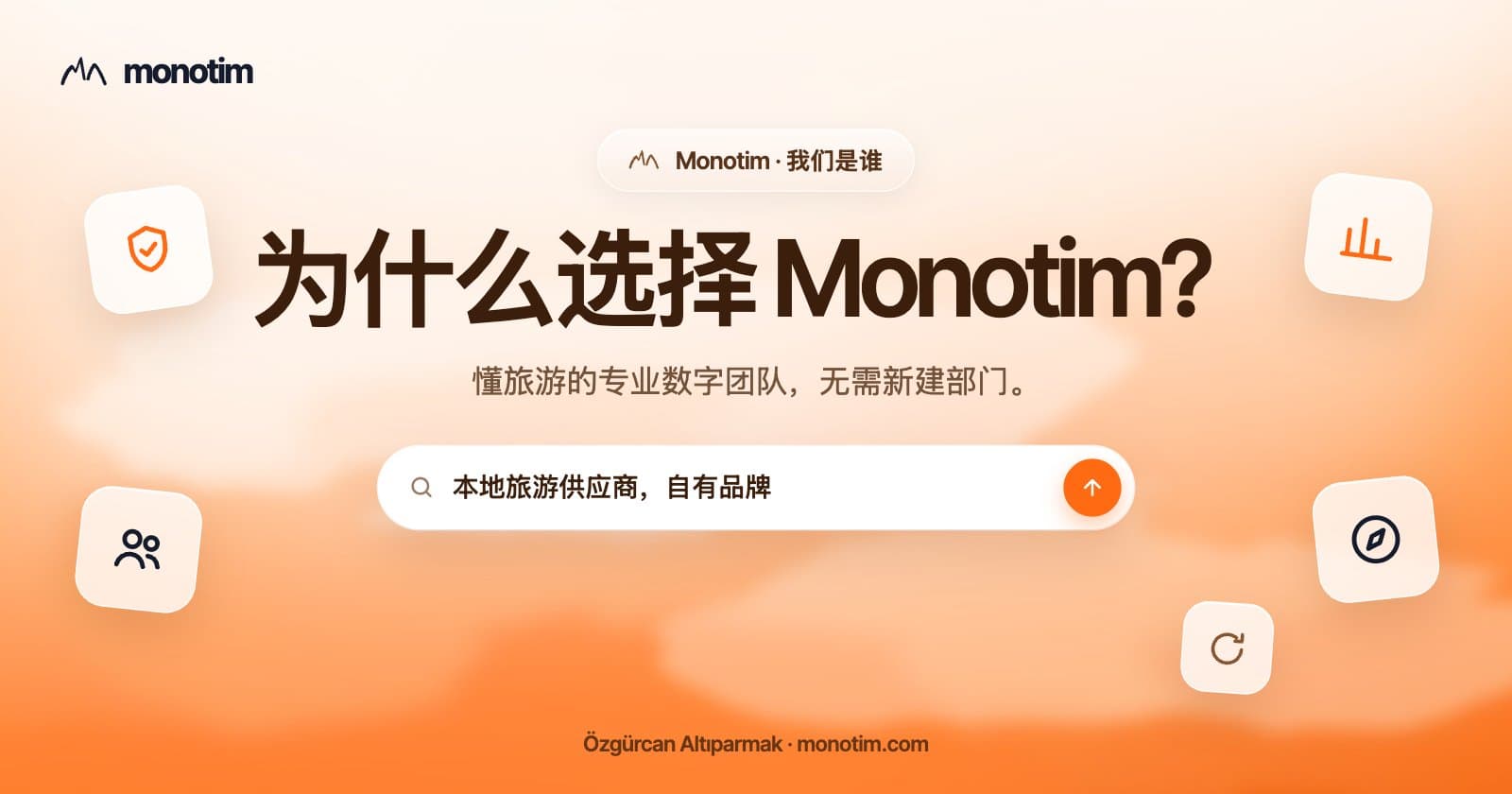 为什么选择 Monotim?为旅游线路与体验供应商服务的专业数字团队