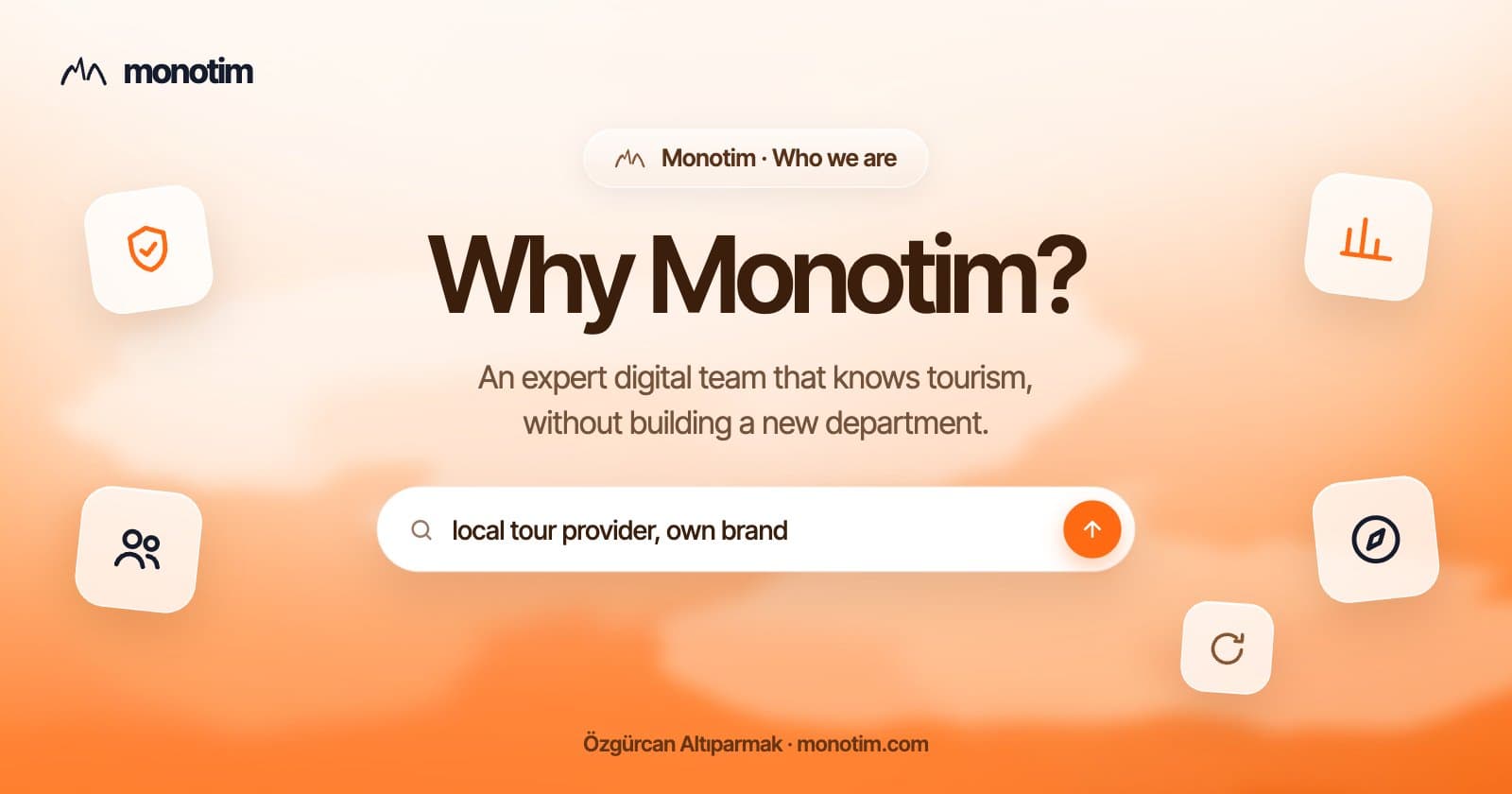 Why Monotim? An expert digital team for tour and experience providers